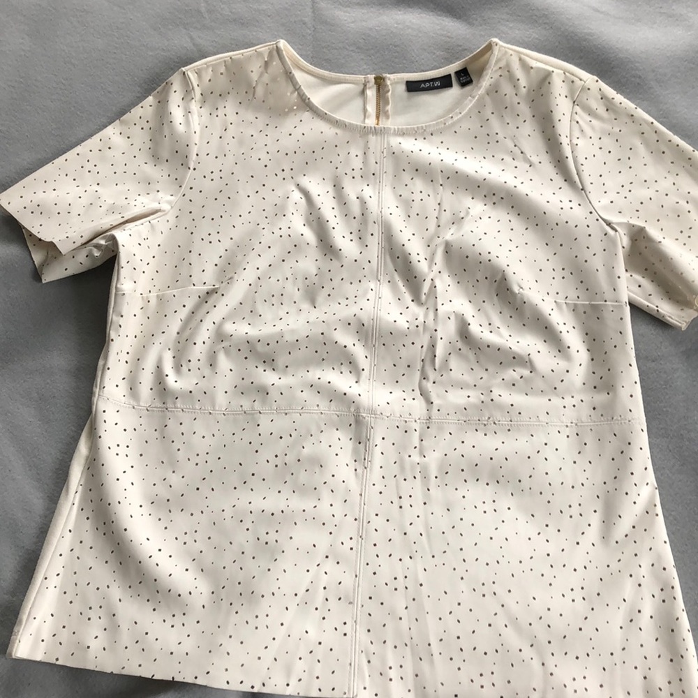 Apt 9 perforated faux leather tee